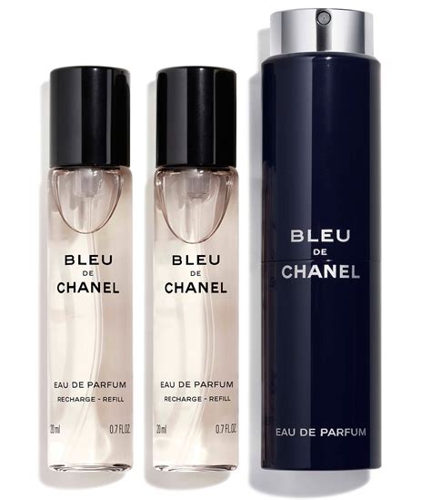 chanel bleu de chanel eau de parfum refillable travel spray|bleu de chanel twist and spray.